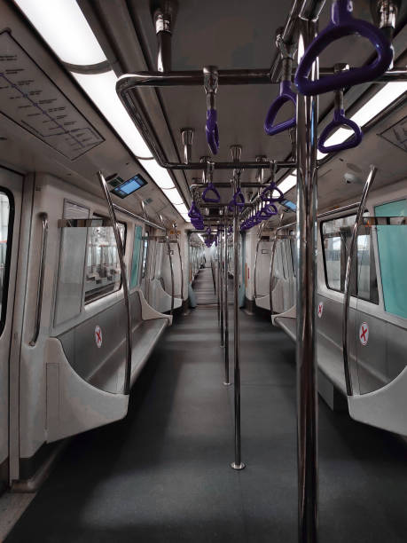 istock Empty metro rail station in kolkata,India . 1407157594