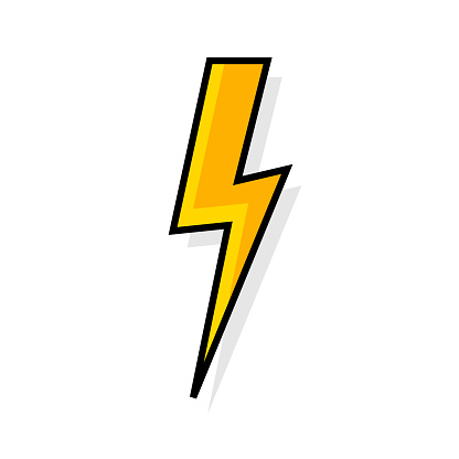 Lightning icon. Vector illustration in HD very easy to make edits.