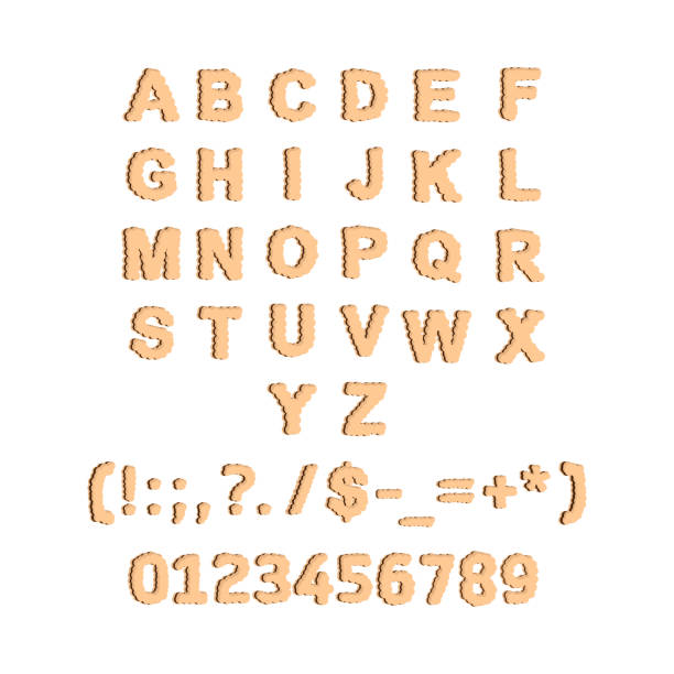 cookie-typografie. - schokolade typografie stock-grafiken, -clipart, -cartoons und -symbole