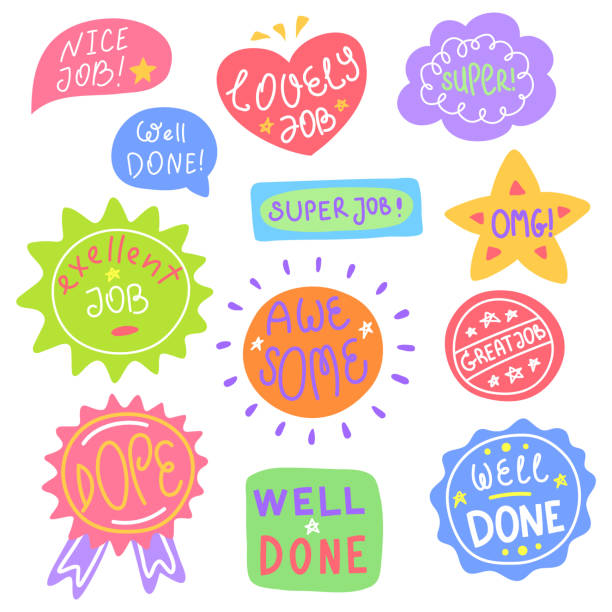 1,300+ Encouraging Stickers Stock Illustrations, Royalty-Free