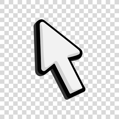 Cursor icon on transparent background. Vector illustration in HD very easy to make edits.