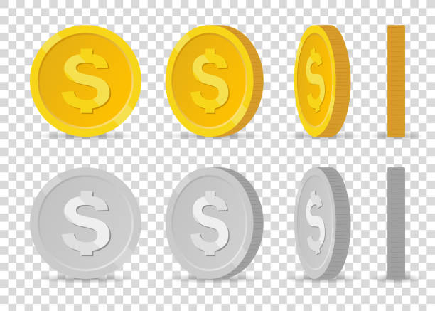 ドル硬貨の回転 - change点のイラスト素材／クリップアート素材／マンガ素材／アイコン素材