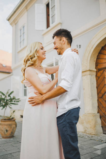 istock Young couple at the street 1407165939