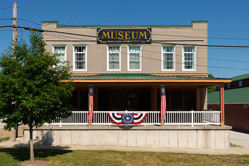 North Utica, Illinois - United States - June 6th, 2022: The La Salle County Historical Museum Building number two in downtown North Utica, Illinois.