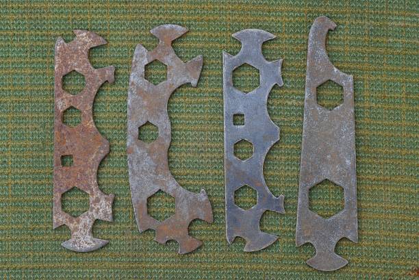 istock old rusty iron bicycle tool lie on a green cloth 1407169430