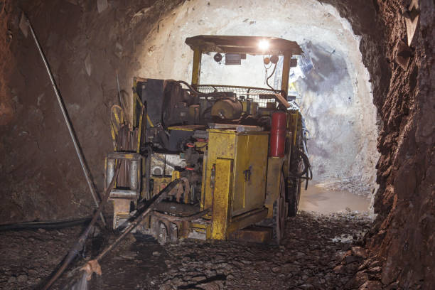 istock Underground equipment. Special load vehicle for mines and tunnels. 1407170273