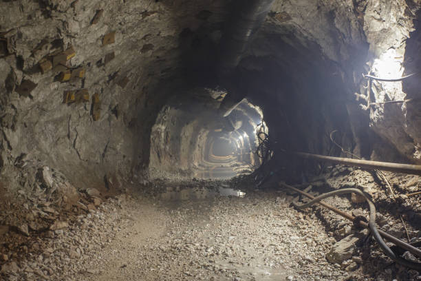 istock Tunnel of iron ore mine. 1407170287