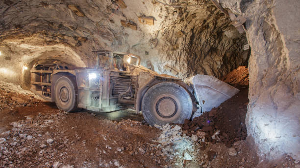 istock Underground equipment. Special load vehicle for mines and tunnels. 1407170438