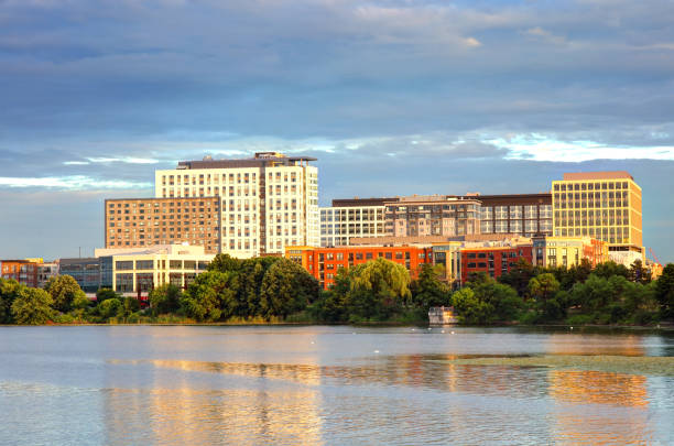 istock Assembly Square neighborhood skyline in Somerville 1407171832