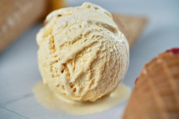 istock Vanilla, Berry and Mango Ice Cream in a Cone 1407172050