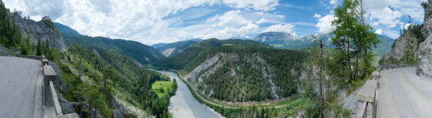 Panoramic view over the rhine canyon