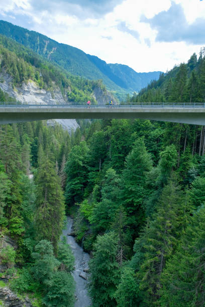 Panoramic view over the rhine canyon