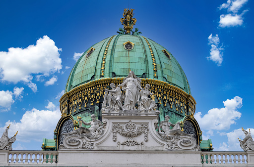 Austria St. Michael Wing of Hofburg, imperial palace of the Habsburg dynasty in Vienna.