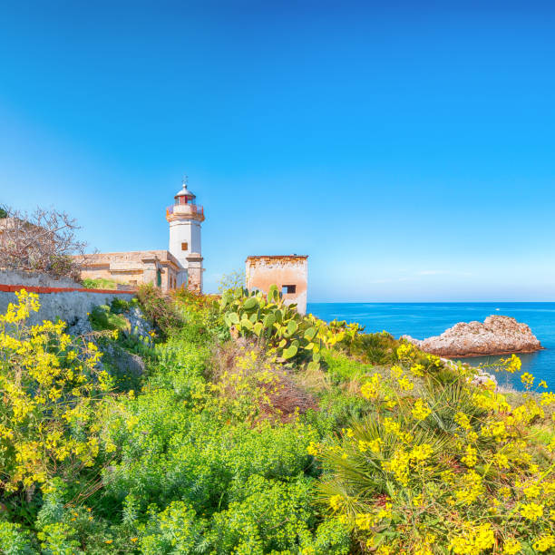 istock Fantastic  sunny day over Capo Zafferano Lighthouse. 1407176026