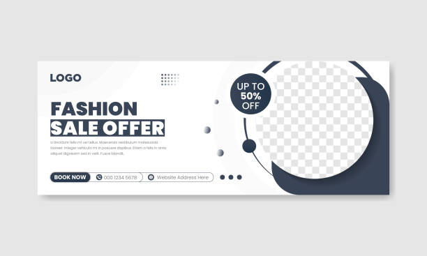 ilustrações de stock, clip art, desenhos animados e ícones de fashion sale social media cover design banner template, web banner timeline template. - outdoor lifestyle