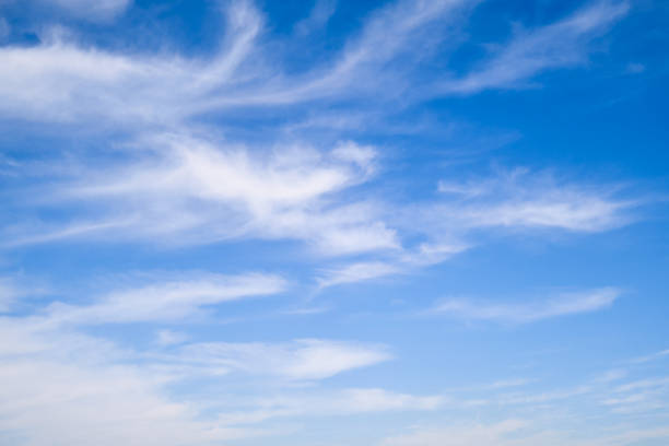 istock Blue sky with thin cirrus clouds, daytime landscape 1407183757