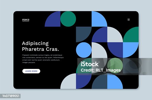 istock Website landing page template design — Clyde System, IpsumCo Series 1407189051