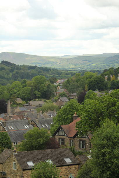 istock House roof views and Peak district 1407189335