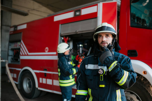 istock Firefighters organizing their equipment at the fire station 1407190339