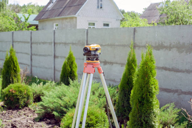On a sunny day on March 16, 2024, in Shuangliu District, Chengdu, Sichuan Province, a middle-aged male worker was conducting road survey at the construction site