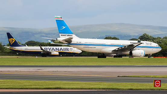 Planes At Manchester Airport Stock Photo - Download Image Now