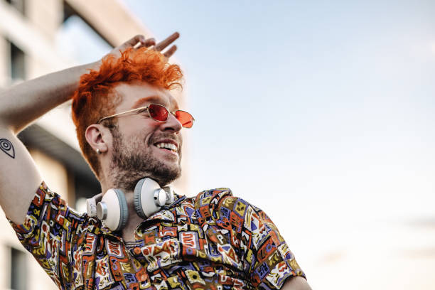 istock Eccentric young man on the street 1407196013