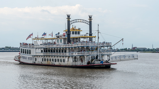 New Orleans, LA, USA - June 28, 2022: Steamboat \