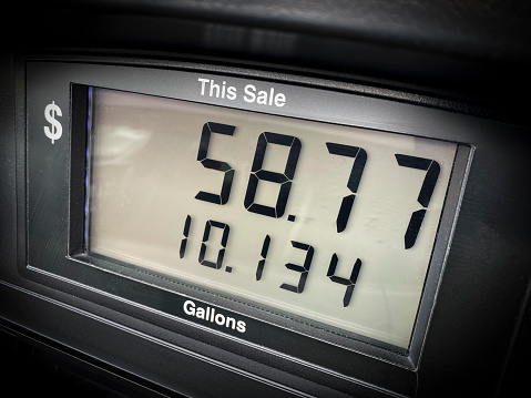 Gas price at the pump.