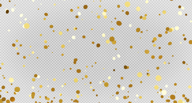 istock 3d render of golden confetti with flying. 1407210187