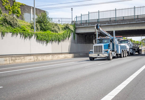 a truck passing a bridge