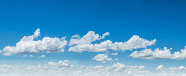 istock beautiful blue sky with white cloud in sunrise 1407221160