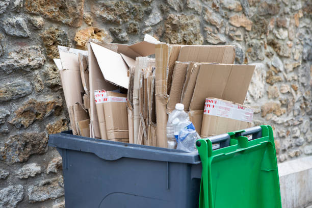 istock Folded cardboard for recycling in a wheelie bin in Paris 1407236857