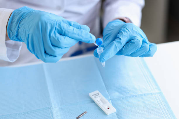 istock Express covid-19 test by doctor in laboratory 1407236950