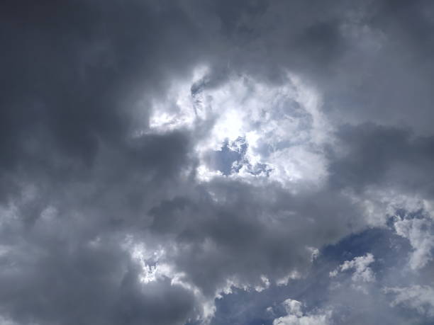 istock Wide angle shot. Evening blue sky. Beautiful sparkle in the clouds. 1407241072