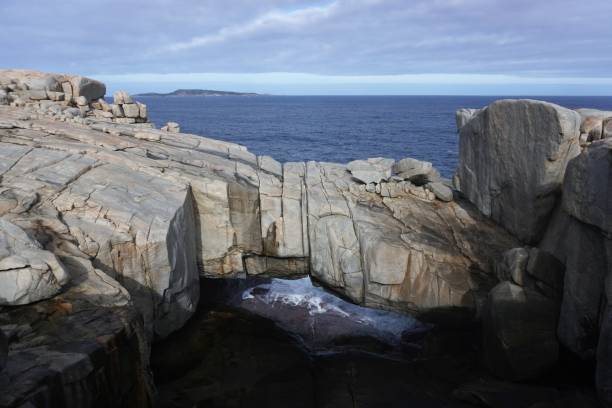 The natural bridge is a rock formation in Western Australia's Torndirrup National Park