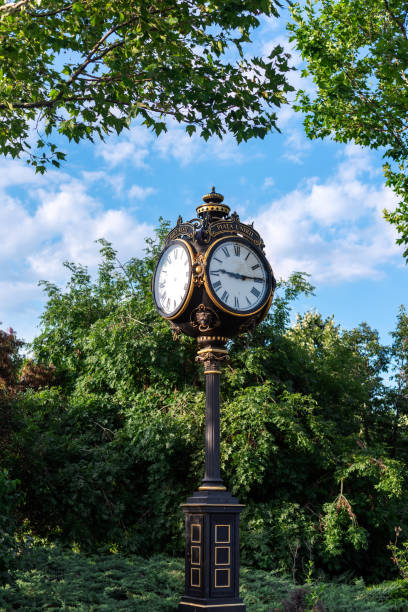 istock Old street clock in Bucharest, Romania 1407242080