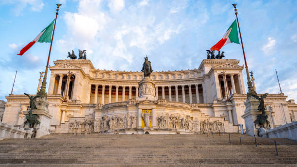 istock Victor Emmanuel II Monument in Rome at sunset, Italy 1407242923