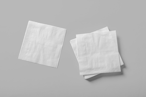 Espacio de copia de maqueta de pila de servilletas de papel para su logotipo o diseño gráfico photo