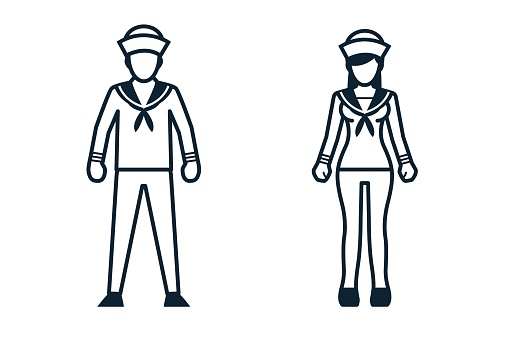Navy sailors, Navy army, Uniform and People icons