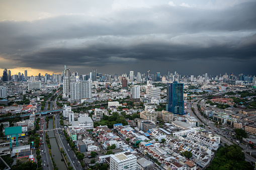 Bangkok cityscape on the high building