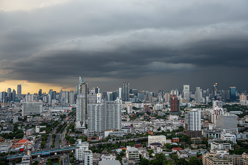 Bangkok cityscape on the high building