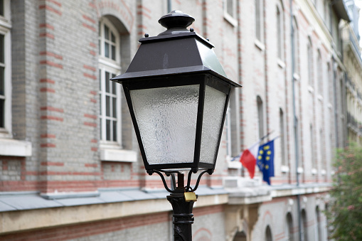 Traditional street light in the Montmarte district of Paris