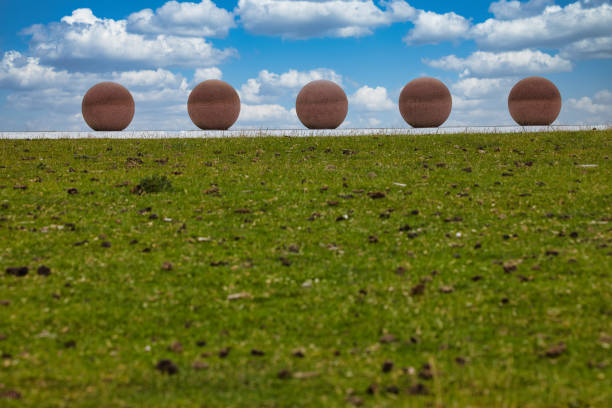 Balls on the North Sea beach