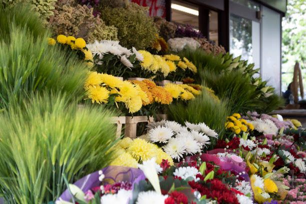 istock Flower stall outside a shop 1407254506