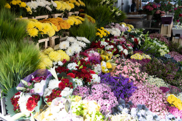 istock Flower stall outside a shop 1407254513