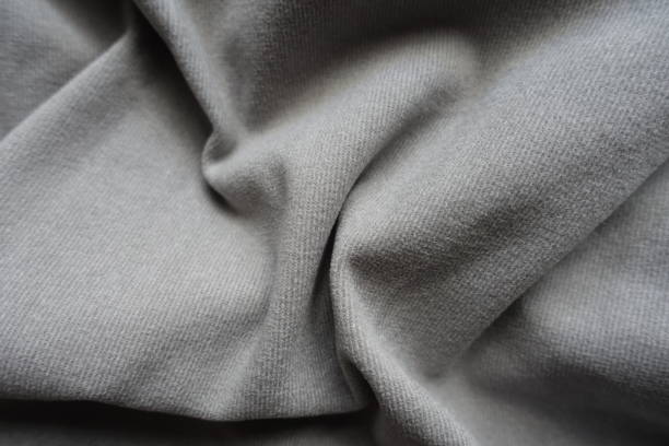 istock Jammed gray wool, viscose and polyester jersey fabric 1407260222