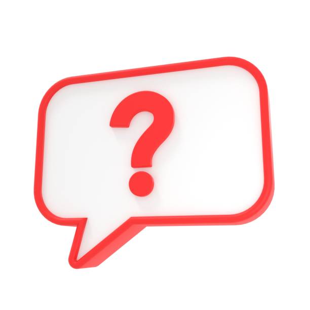 istock 3D illustration of a speech balloon with a red border with question marks 1407260691