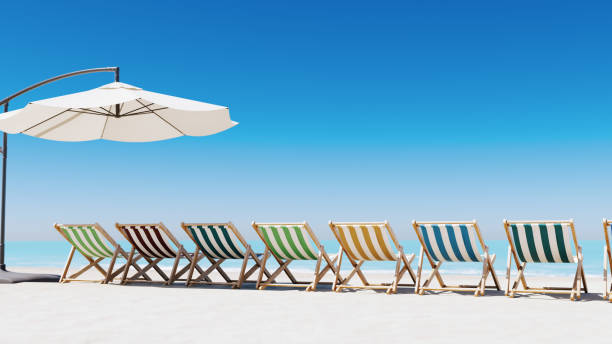 istock white sand and various color beach sunbed, 3d 1407262991
