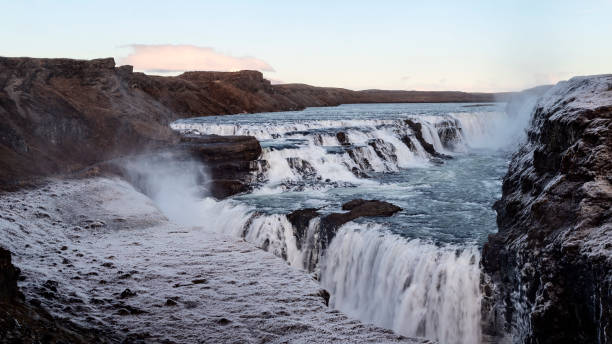 gullfoss - gullfoss falls fotografías e imágenes de stock