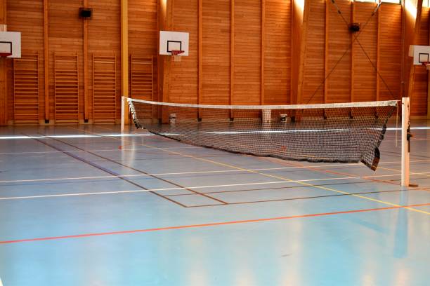 istock Gimnasium with tennis net 1407268040